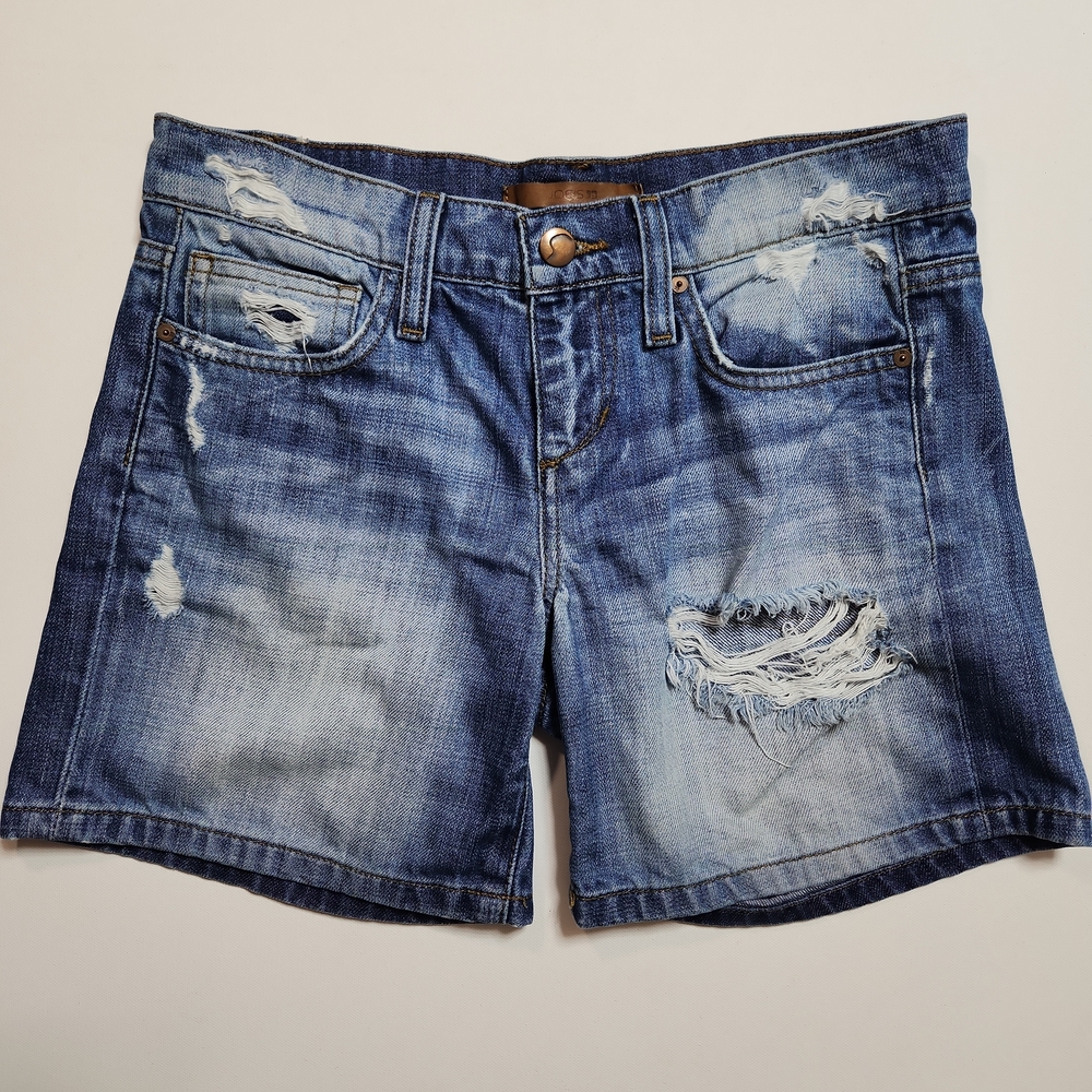 Joe’s Jeans Women’s Denim Shorts Size 24 Distressed Raw Hem Cutoff 100% Cotton